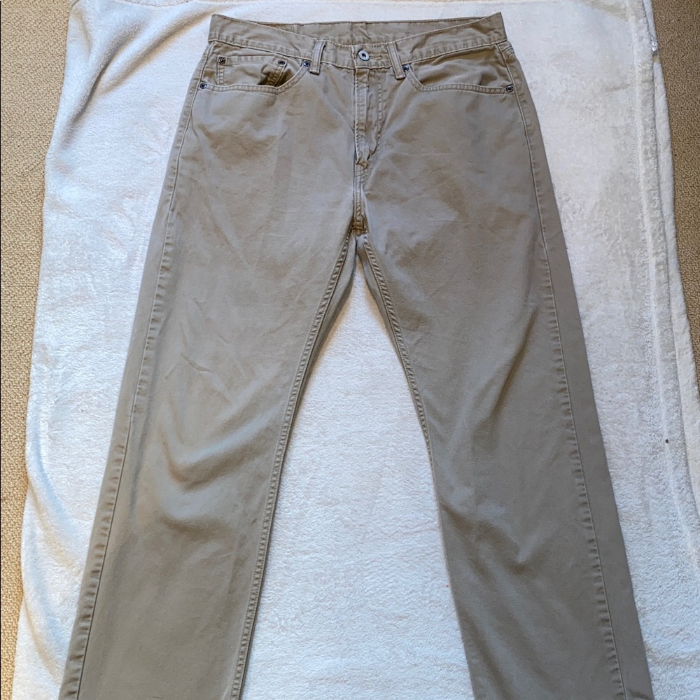 Levi’s men’s 100% cotton khaki 505 jeans 34